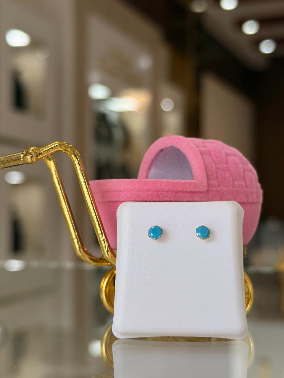 ARETES BEBE APATITO MATE 18K